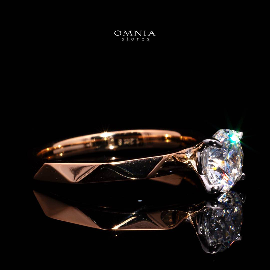 Omnia Maira Rose Gold Ring In 925 Silver High Quality Certified Lab Crafted Stones - OMNIASTORES UAE