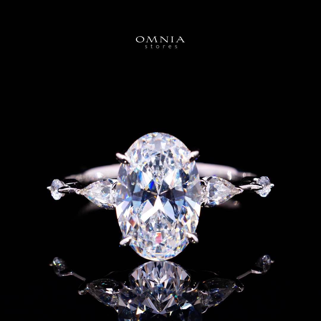 Omnia Aaliyat Silver Ring In 925 Silver High Quality Lab Crafted Stones - OMNIASTORES UAE