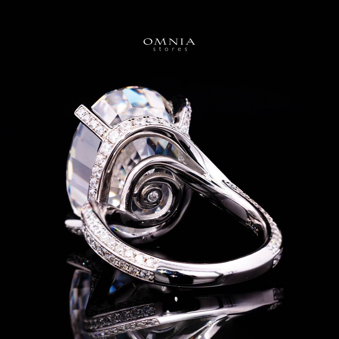 Omnia Noella White High Quality Certified Lab Crafted Ring In 925 Silver D44.2ct - OMNIASTORES KSA