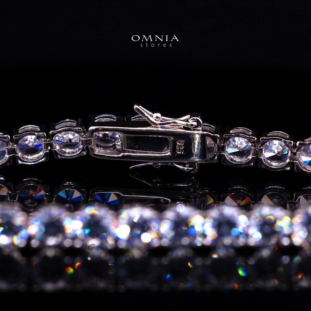 Omnia Engy 5mm Tennis Bracelet in 92.5 Silver High Quality Simulated diamonds - OMNIASTORES KSA