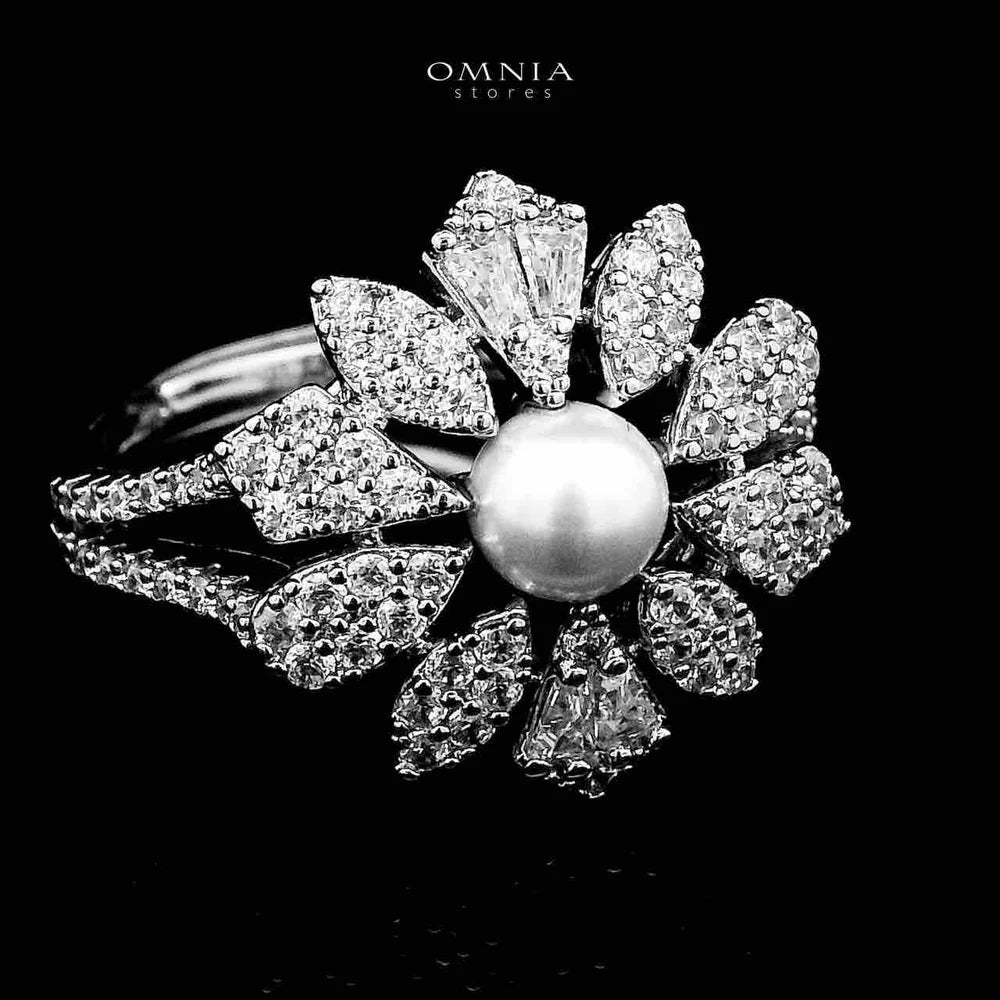 Omnia Maissa Bridal Full Set Accessories in High Quality Zircon Stone in Rhodium Plated - OMNIASTORES KSA