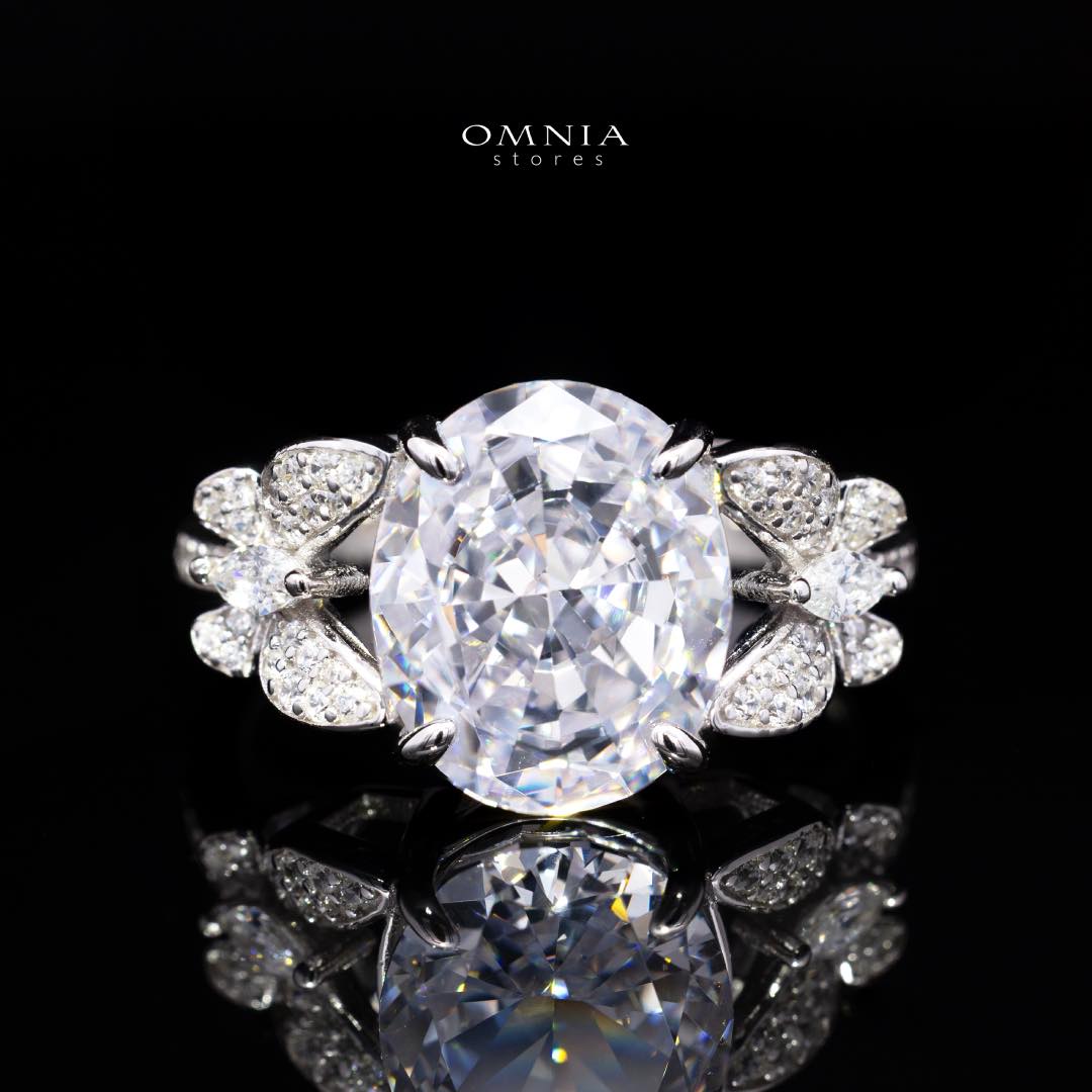 Omnia Maysun White Full Set In 925 Silver High Quality Simulated Diamonds