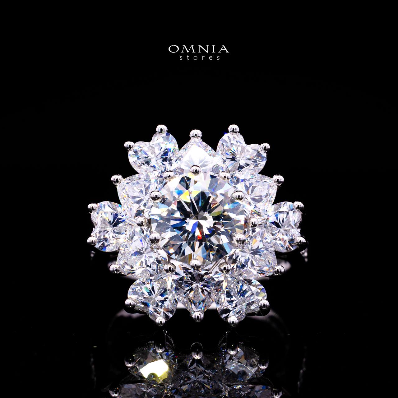 Sheryn Ring with Certificate | High-Quality Premium Simulated Diamonds in 925 Sterling Silver - OMNIASTORES KSA