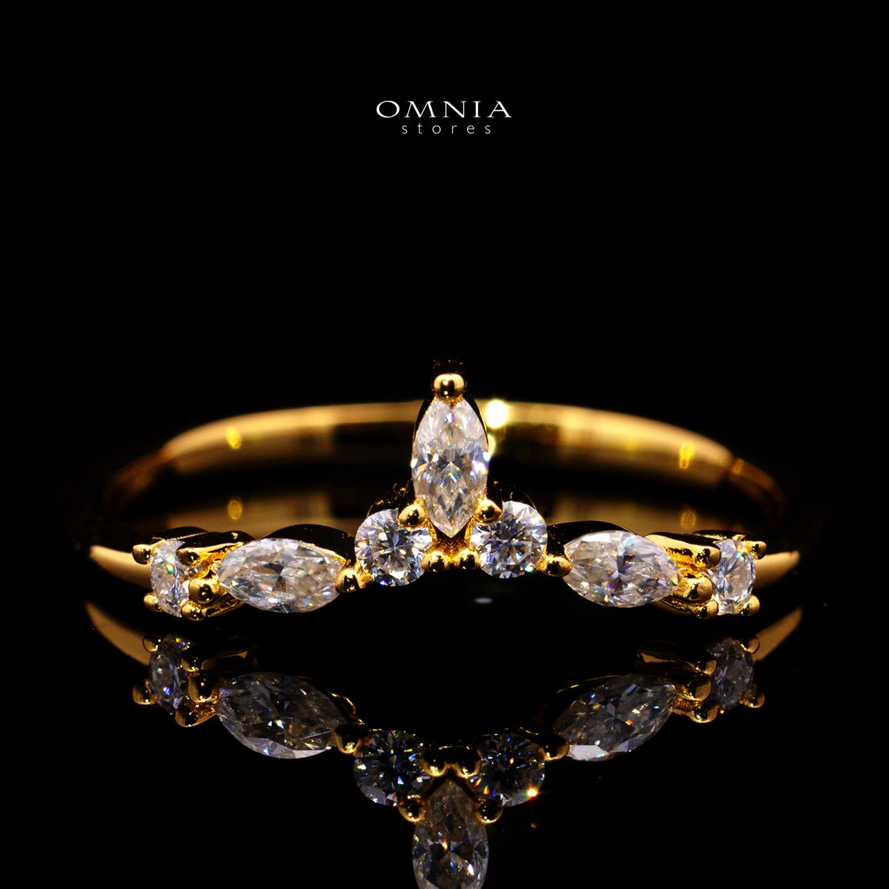 Merley Marquise-Cut Moissanite Ring (0.3CT) in 925 Sterling Silver Gold Plated
