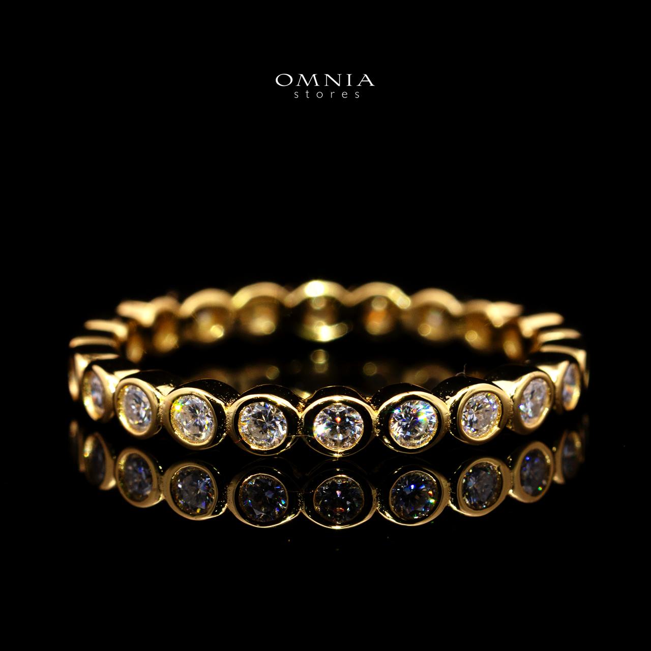 Ruta Round Moissanite Ring (0.6CT) in 925 Sterling Silver Gold Plated