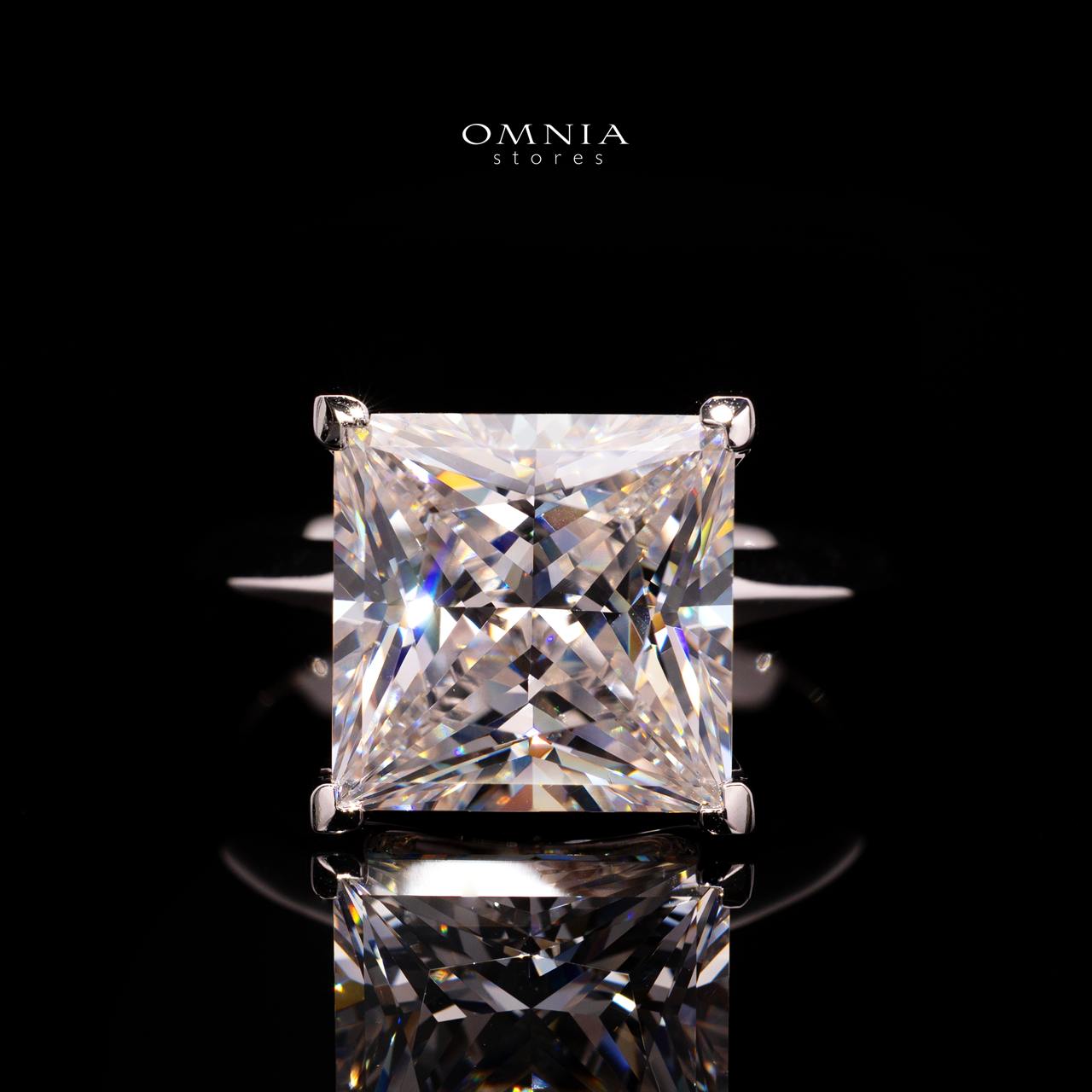 Shania Ring with Certificate, High-Quality Premium Simulated Diamonds in 925 Sterling Silver - OMNIASTORES KSA