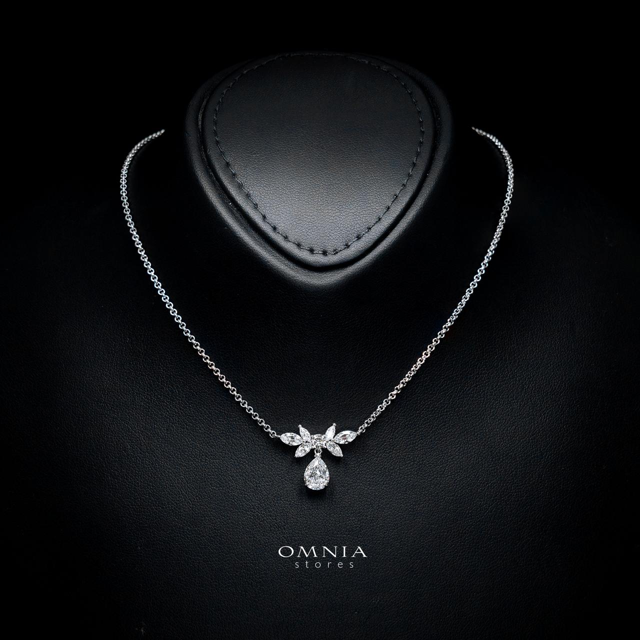 Brittany Necklace with Certified Premium Simulated Diamonds in 925 Sterling Silver - OMNIASTORES KSA