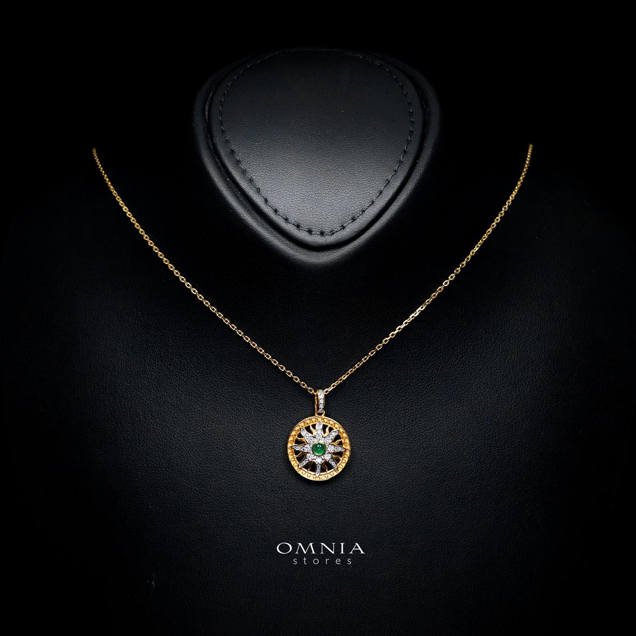 Melise Gold-Plated Necklace with Certified Premium Simulated Diamonds in 925 Sterling Silver - OMNIASTORES KSA