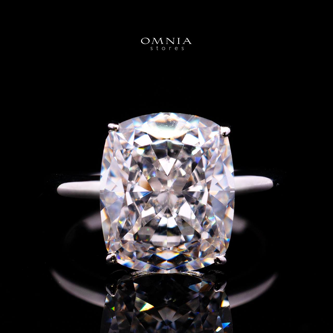 Rebecca Ring with Certified Premium Simulated Diamonds in 925 Sterling Silver - OMNIASTORES KSA