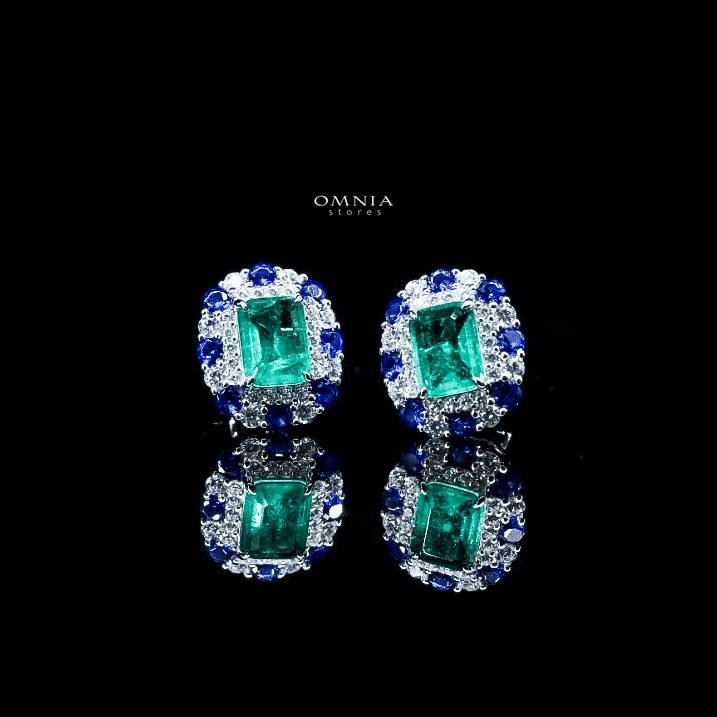 Omnia Shaya Earrings In 92.5 Silver High Quality Simulated Diamonds - OMNIASTORES UAE