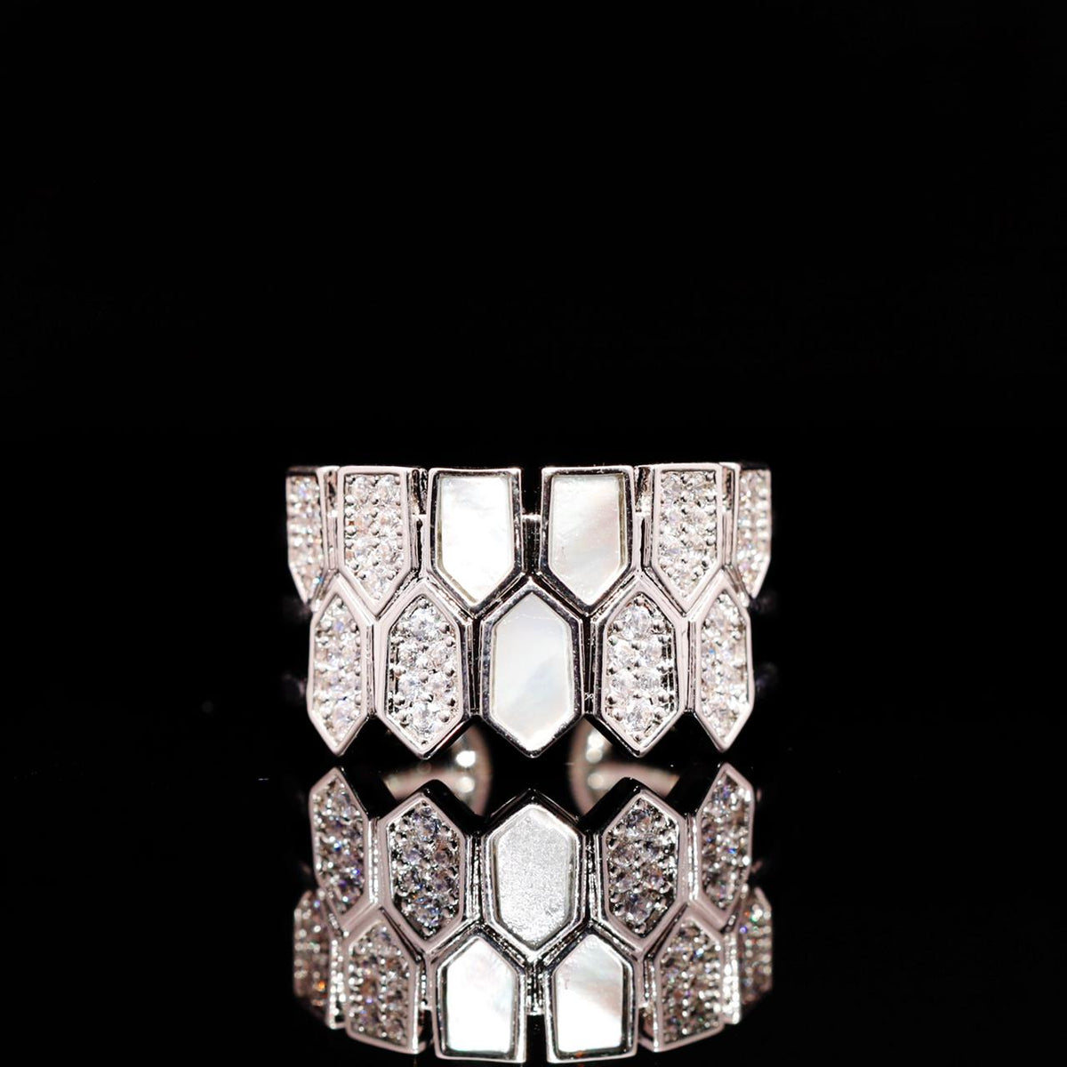 Maica White Luxury Bridal Full Set with High-Quality Zircon Stones Rhodium Plated