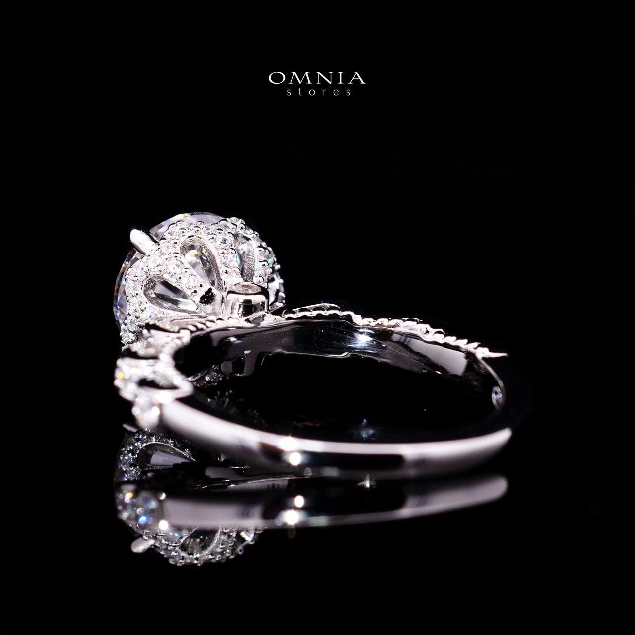Ruffa Ring with Certified Premium Simulated Diamonds in 925 Sterling Silver - OMNIASTORES KSA
