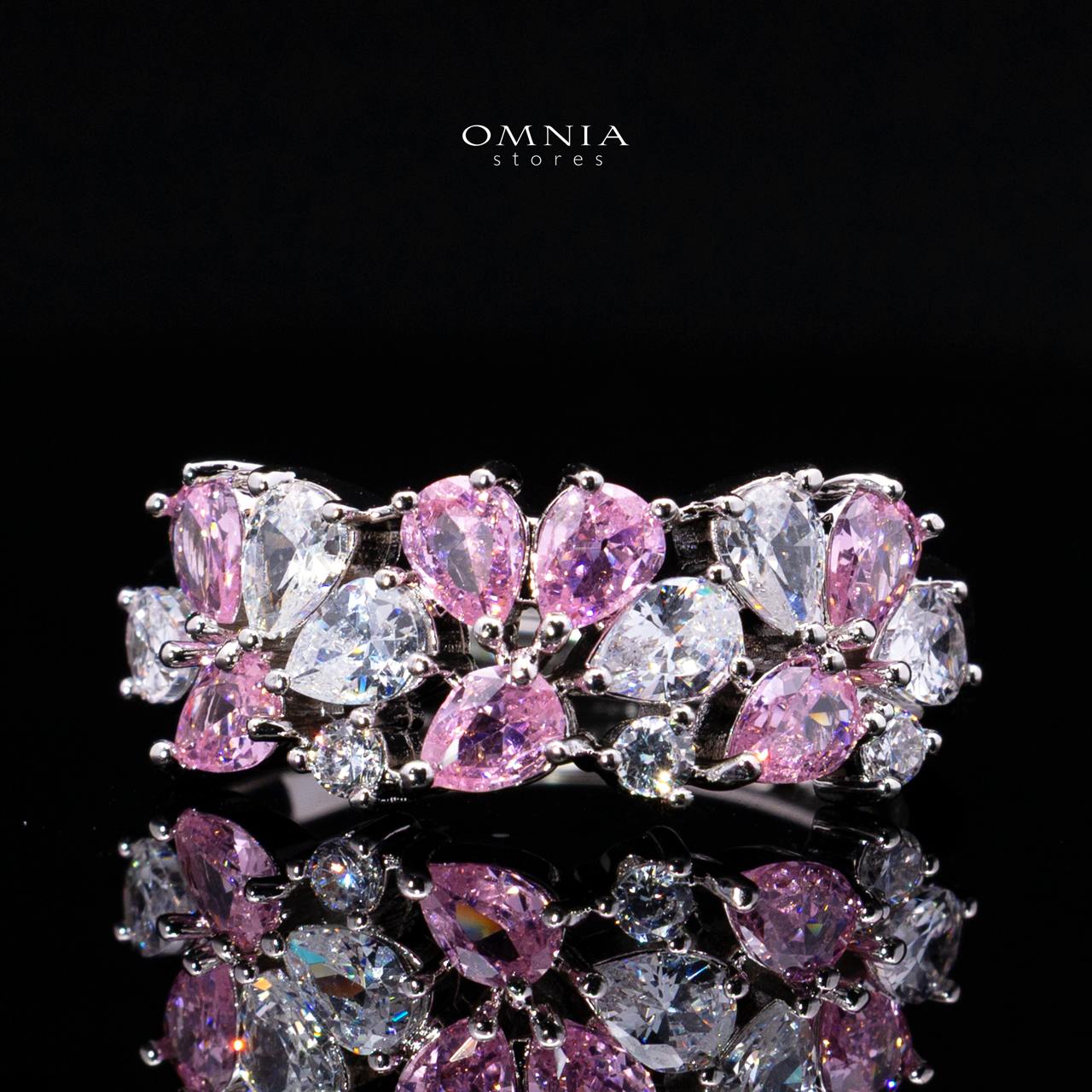 Safira Pink Luxury Bridal Full Jewelry Set with High-Quality Premium Simulated Diamonds
