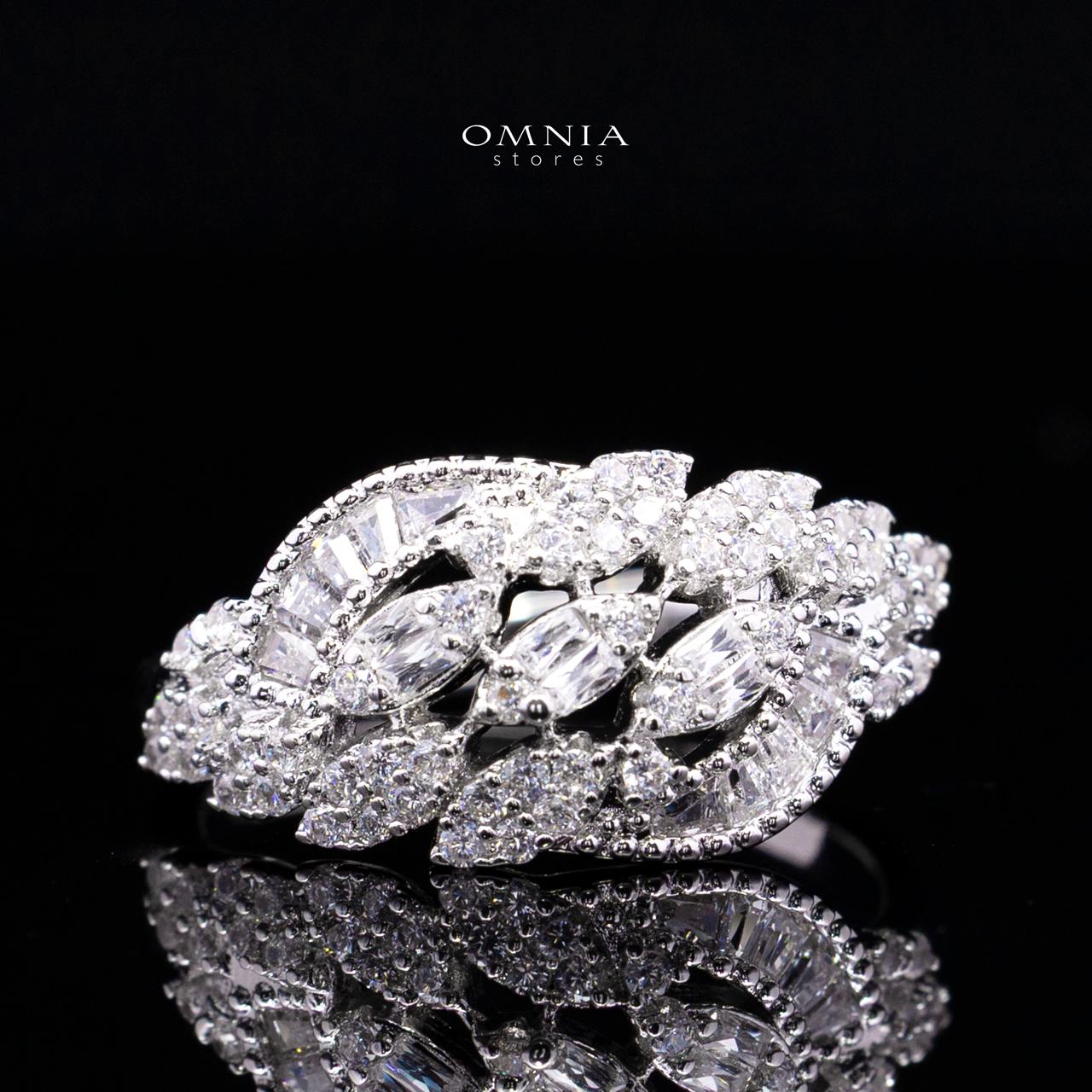 Suhayza White Luxury Bridal Full Set with High-Quality Simulated Diamonds and Rhodium Plating