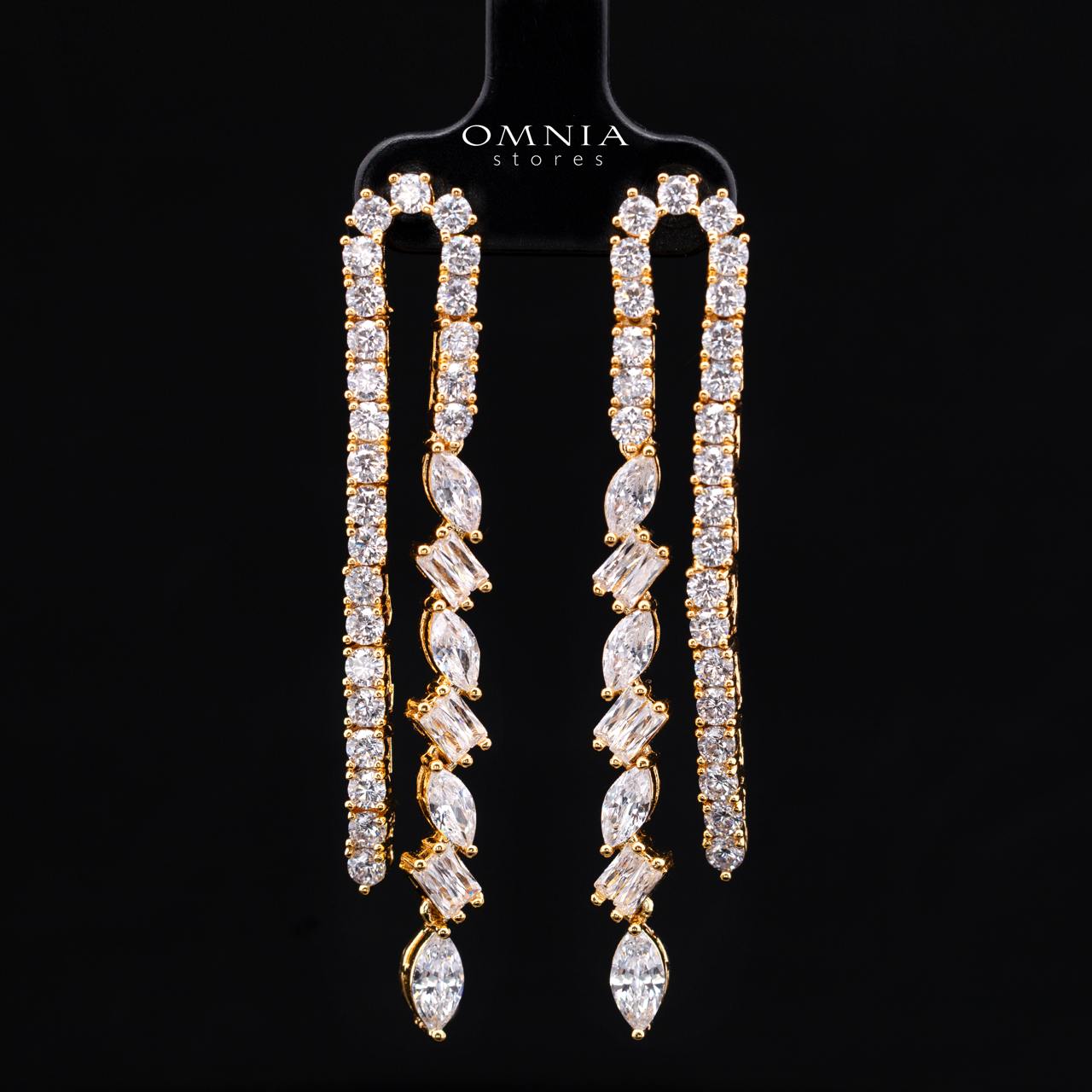 Alica Gold Bridal Full Set in Premium Rhodium-Plated Finish with High-Quality Zircon Stones - OMNIASTORES KSA