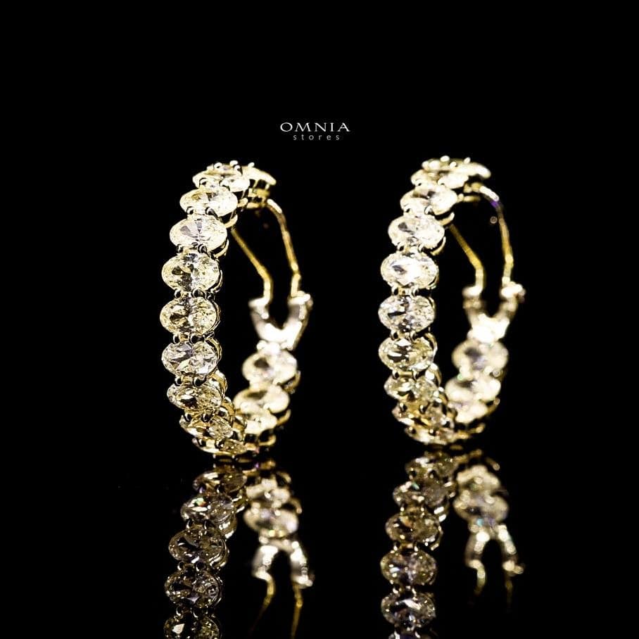 Omnia Selita Earrings 92.5 Silver In High Quality Simulated diamonds - OMNIASTORES UAE