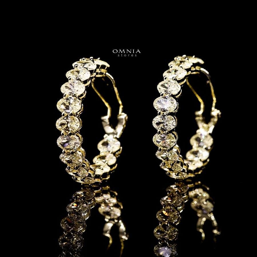 Omnia Selita Earrings 92.5 Silver In High Quality Simulated diamonds - OMNIASTORES UAE