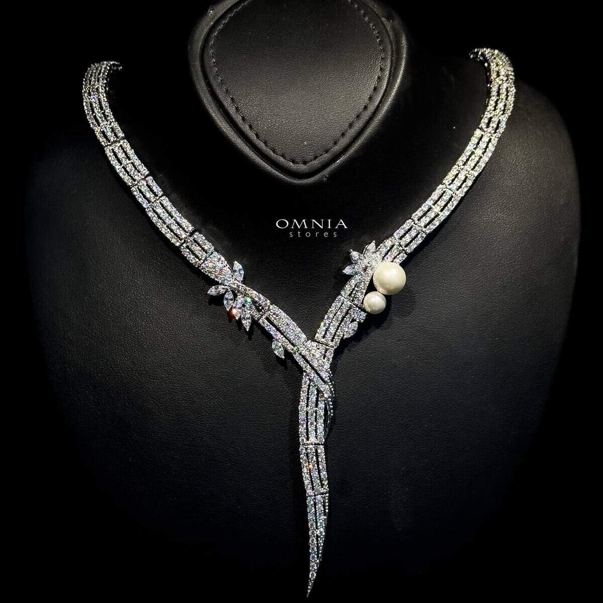 Omnia Larman Bridal Full Set in High Quality Simulated Diamonds - OMNIASTORES UAE