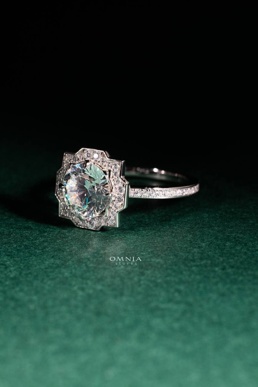 Omnia Shahira 1.75 Carat Ring 92.5 Silver High Quality Simulated diamonds - OMNIASTORES UAE
