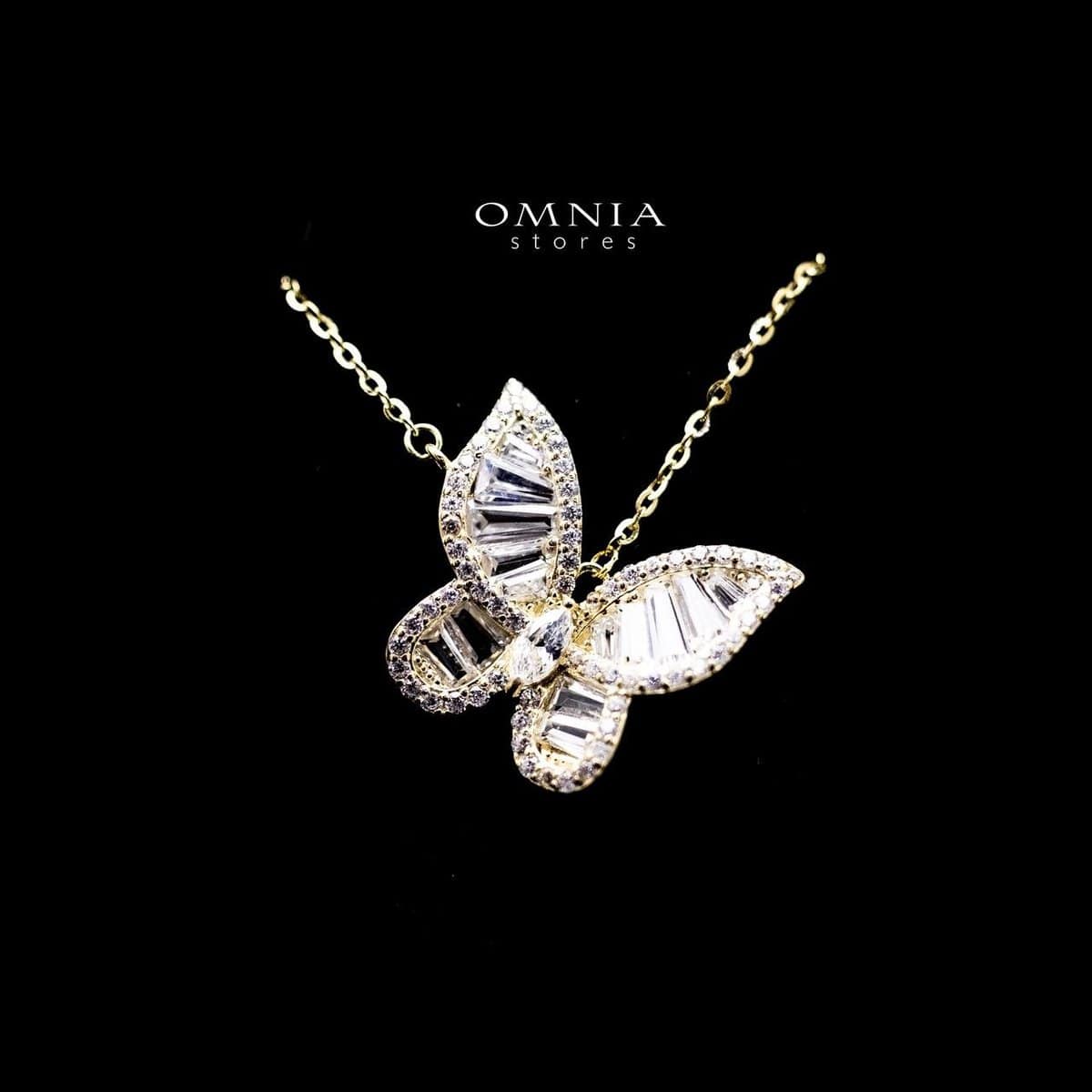 Omnia Rida Butterfly Necklace in 92.5 Silver - OMNIASTORES UAE