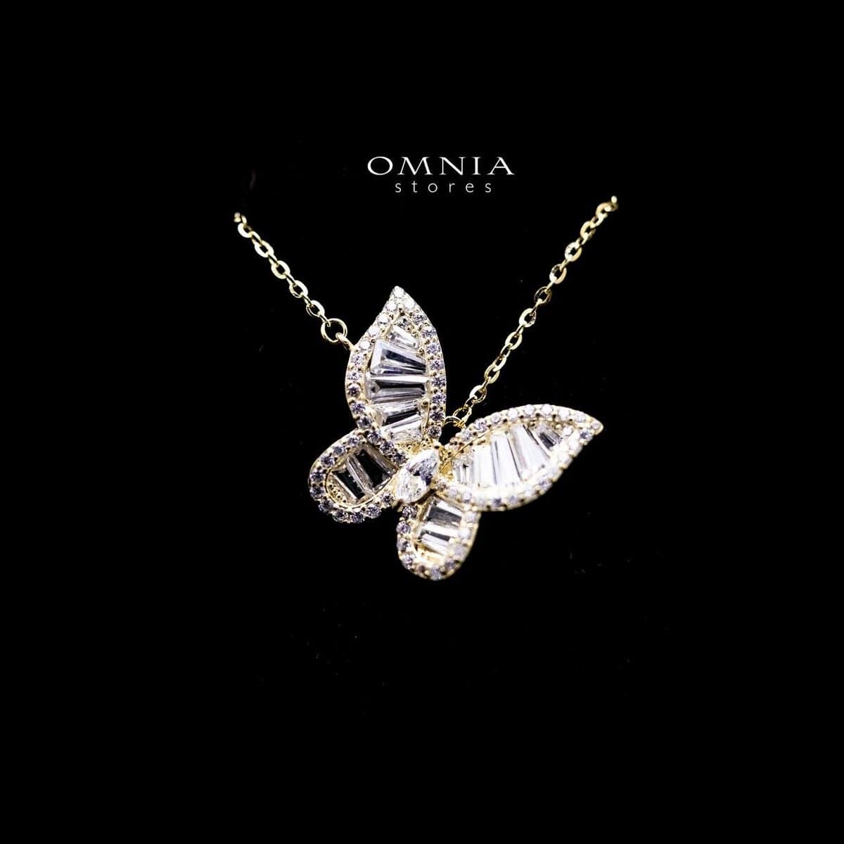 Omnia Rida Butterfly Necklace in 92.5 Silver - OMNIASTORES UAE