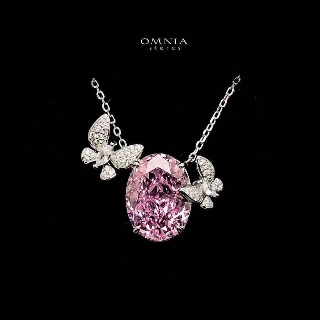 Omnia Maysun Pink Full Set In 925 Silver High Quality Simulated Diamonds
