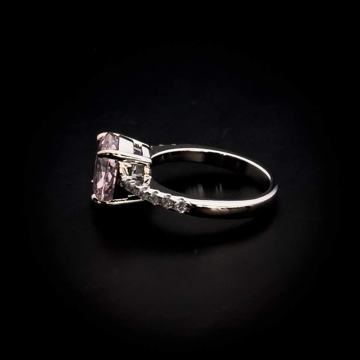 Omnia Bambina Pink Ring in 92.5 Silver High Quality Simulated diamonds - OMNIASTORES UAE
