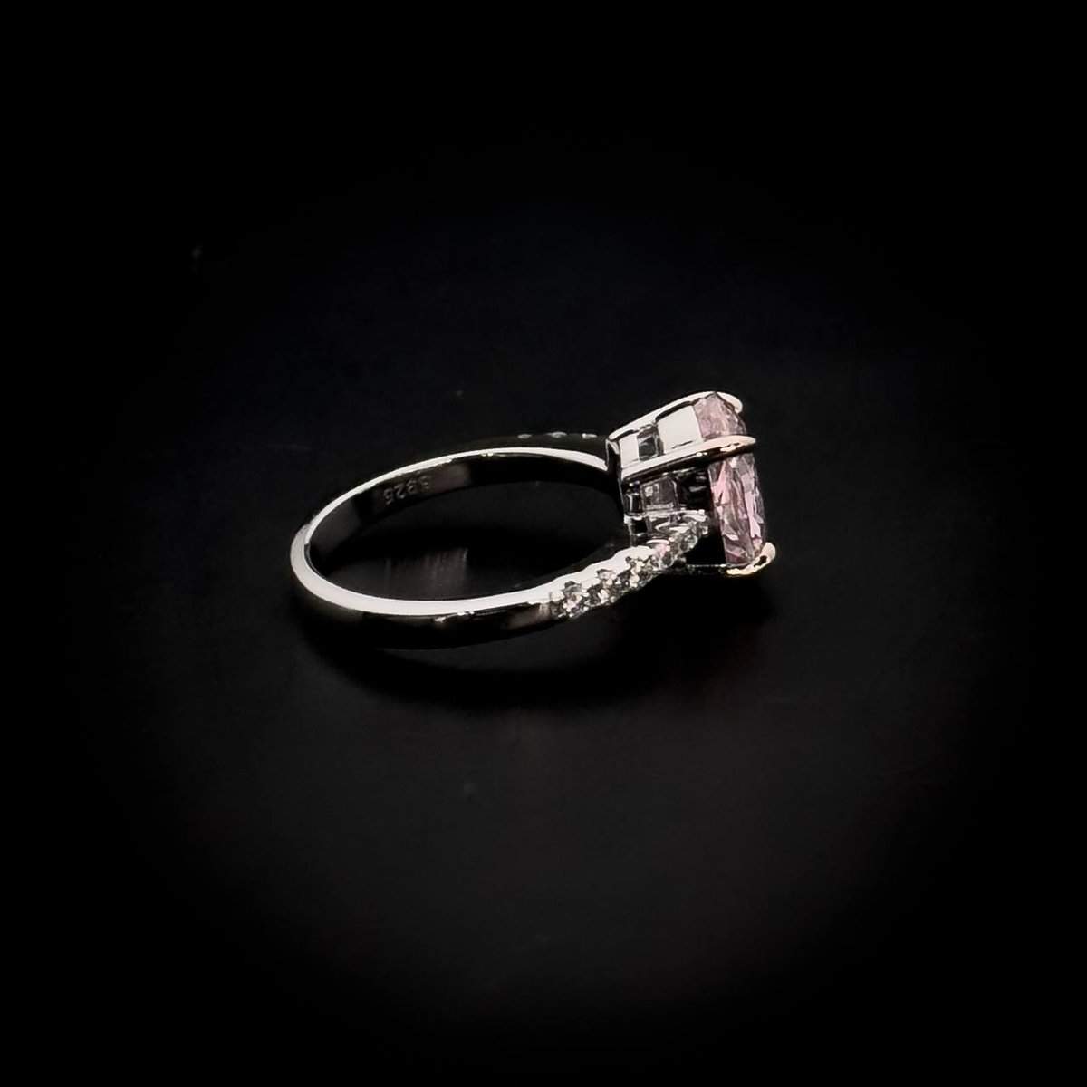Omnia Bambina Pink Ring in 92.5 Silver High Quality Simulated diamonds - OMNIASTORES UAE