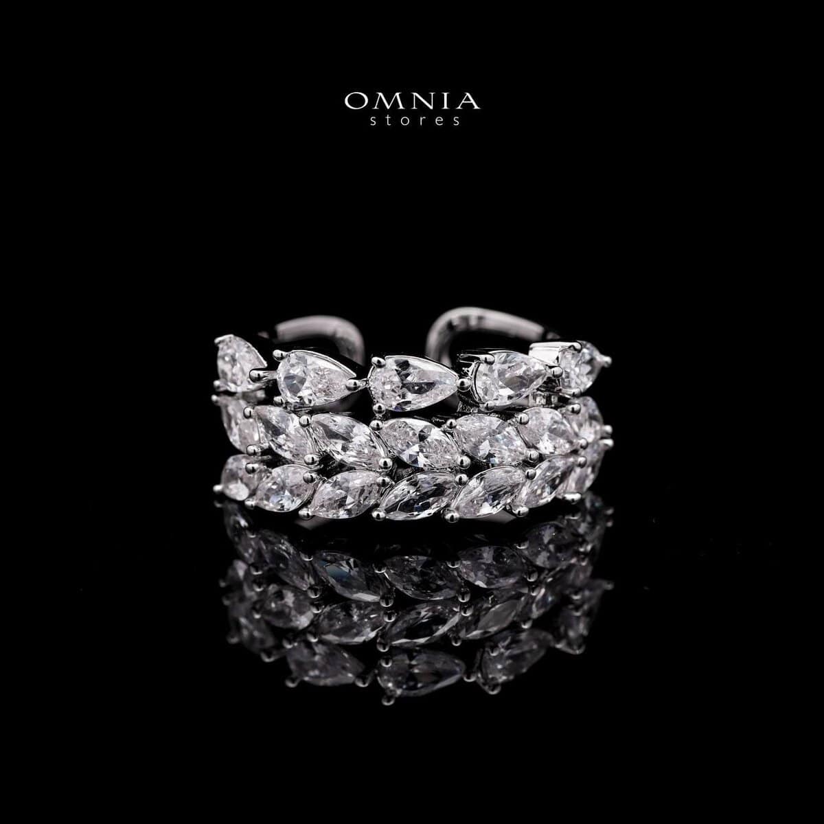Omnia Sheena White Luxury Bridal Full Set Accessories in High Quality Zircon Stone Rhodium Plated