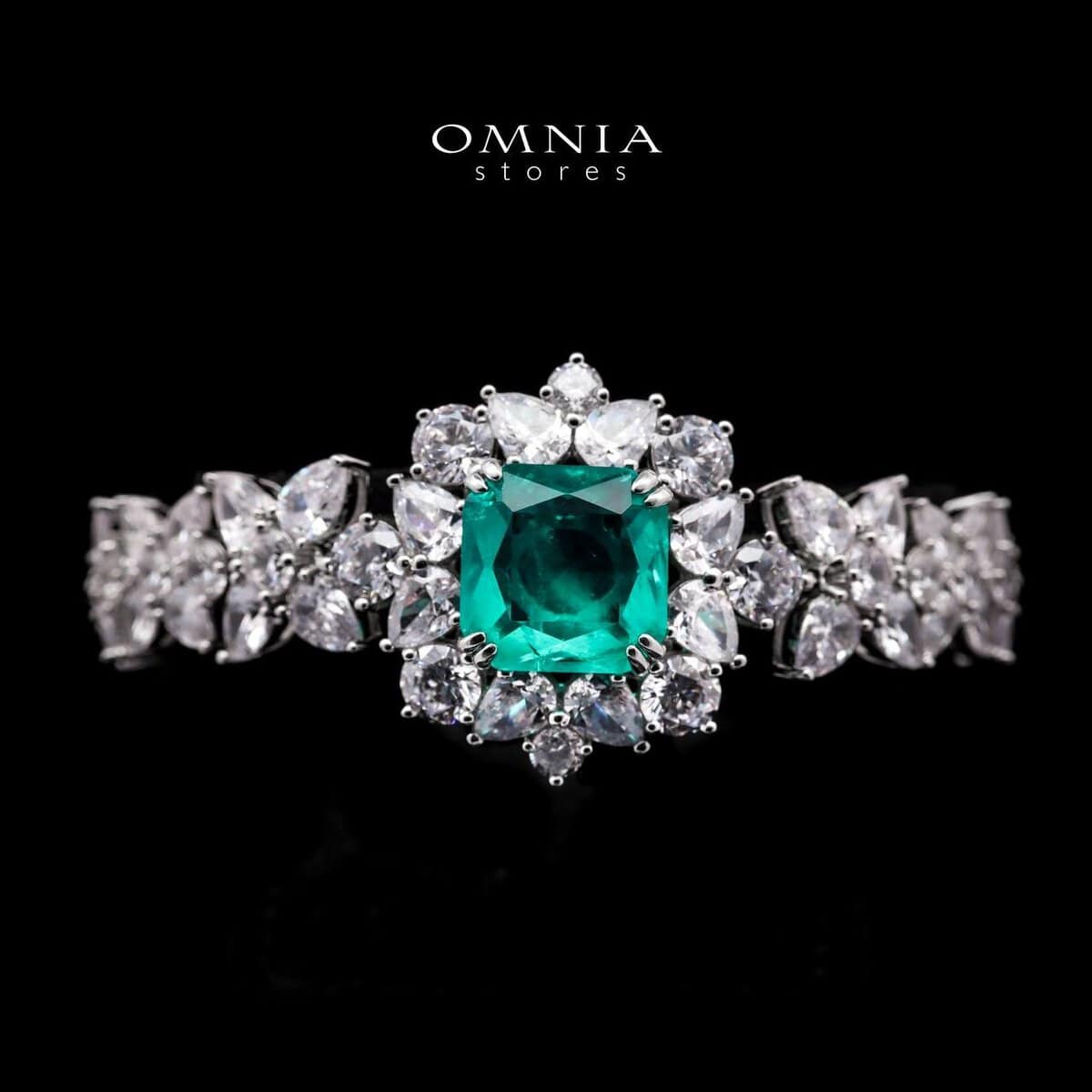 Omnia Adela 1.75 Carat Bracelet in 92.5 Silver High Quality Simulated diamonds - OMNIASTORES UAE
