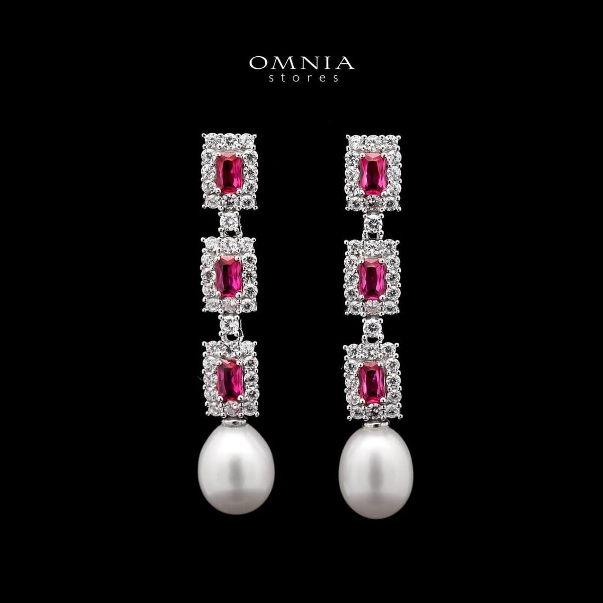 Omnia Arleth Multi-Color Real Pearl Set with Bow Accent and High-Quality Simulated Diamonds, Featuring a Double-Strand Design - OMNIASTORES UAE