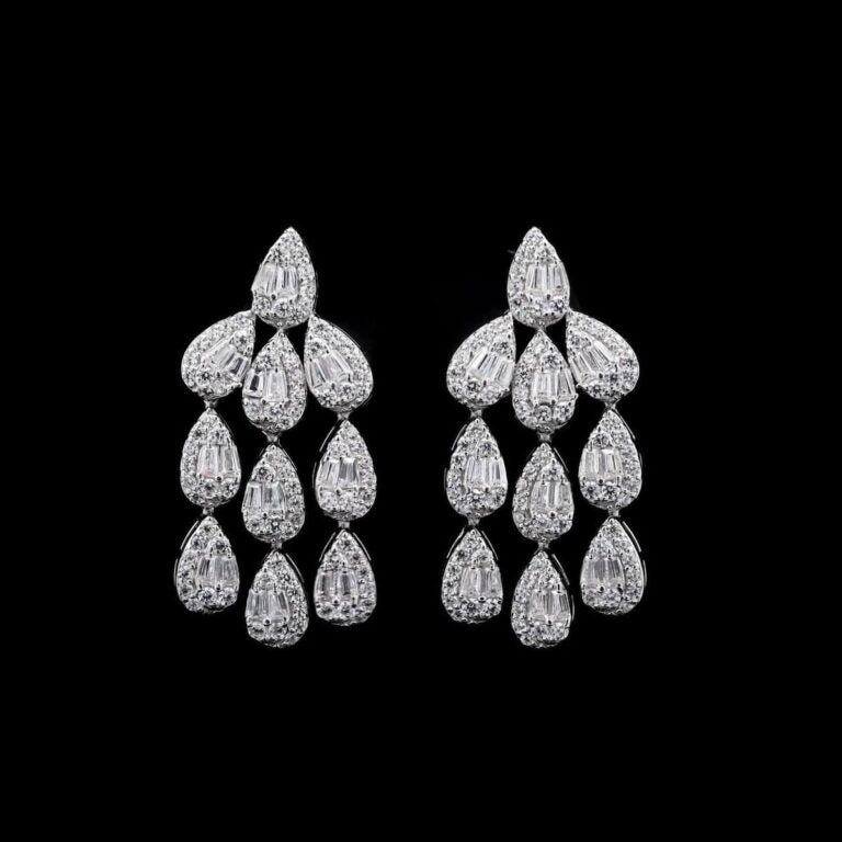 Misty White Bridal Full Set – Premium Rhodium Plated with High-Quality Zircon Stones - OMNIASTORES KSA