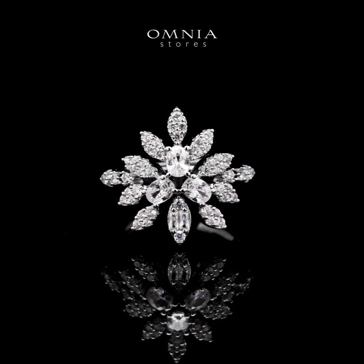 Omnia Anoud blue Bridal Full Set with Sparkling Zircon Stones in High-Quality Rhodium Plated Finish - OMNIASTORES UAE