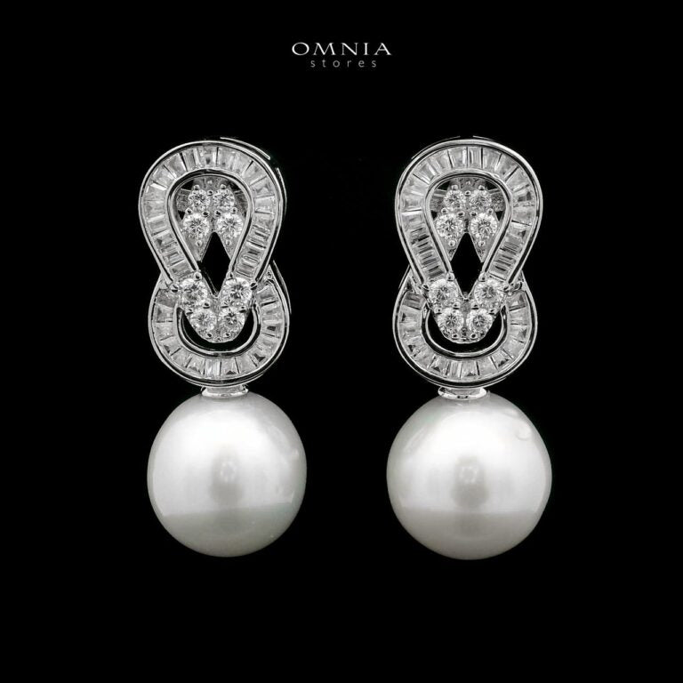Omnia Alia Fresh Real Water Pearl Set in 92.5 Silver Accessories High Quality Simulated Diamonds