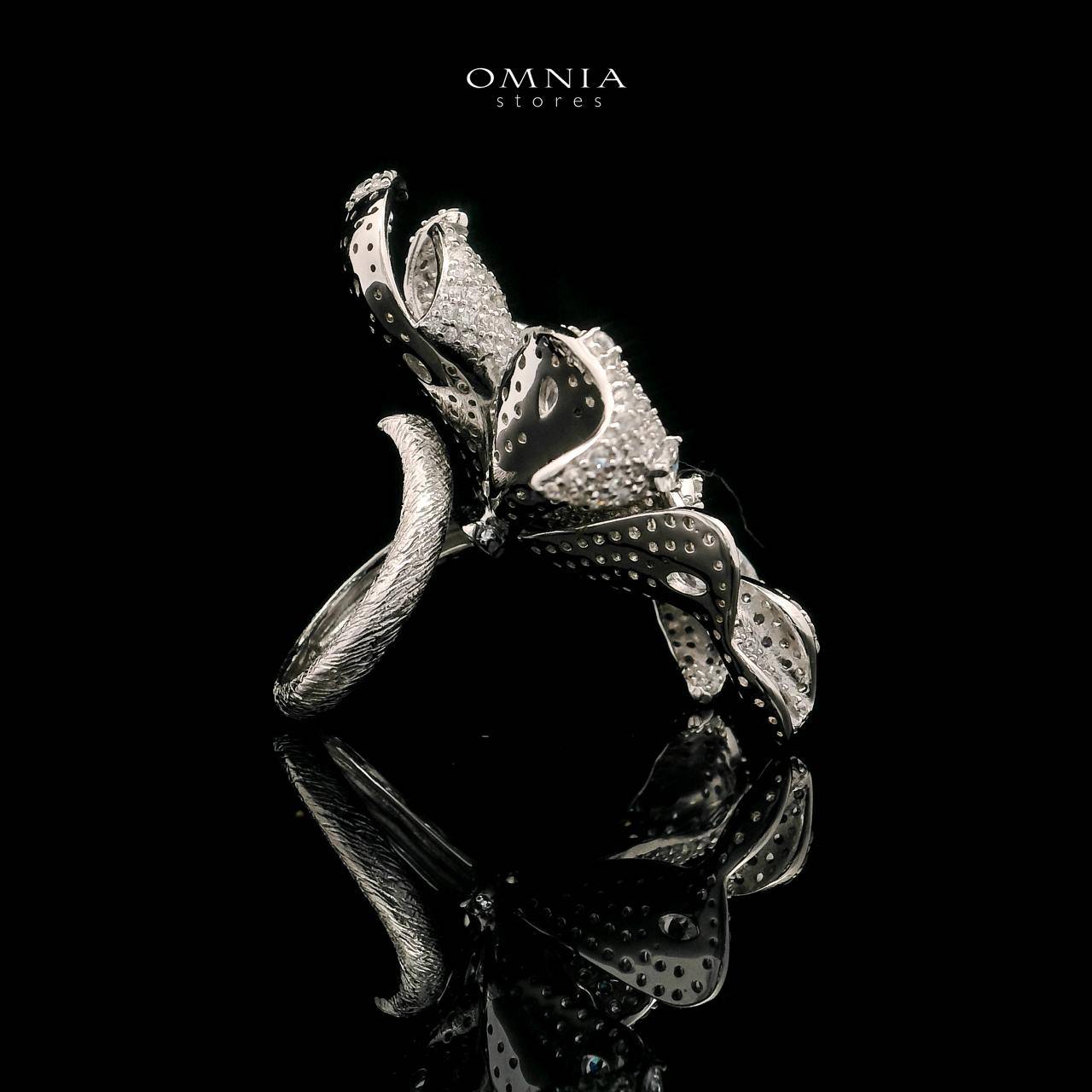 Omnia Aida Ring 92.5 Silver High Quality Simulated diamonds - OMNIASTORES UAE