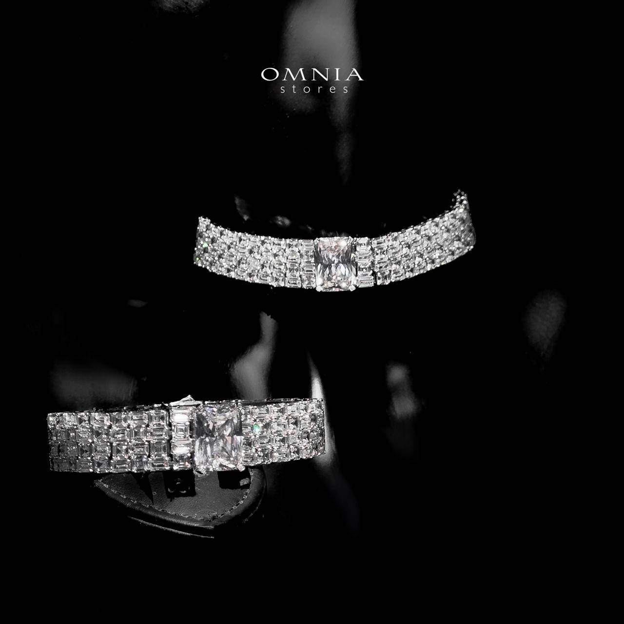 Omnia Zeina Silver Set in 925 Silver with High-Quality Simulated Diamonds - OMNIASTORES UAE