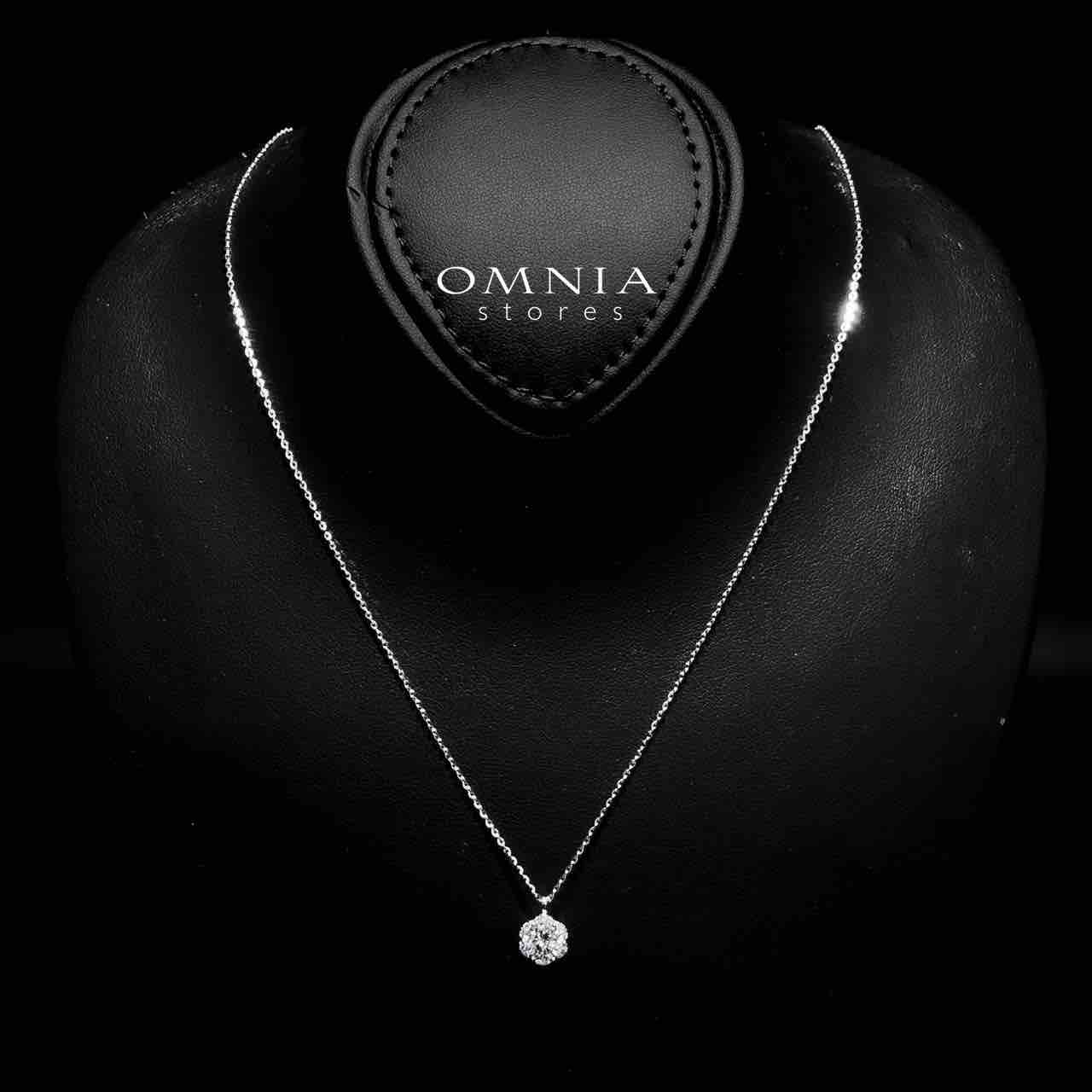 Omnia Atiqa White Pendant Necklace in 92.5 Silver with High-Quality Moissanite Stones - OMNIASTORES KSA