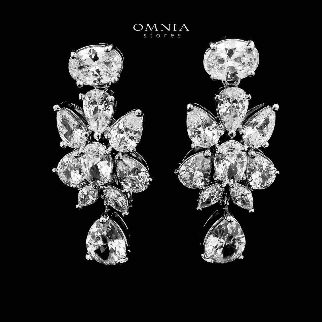 Omnia Dema White Luxury Bridal Full Set in High Quality Zircon Stone Rhodium Plated - OMNIASTORES KSA
