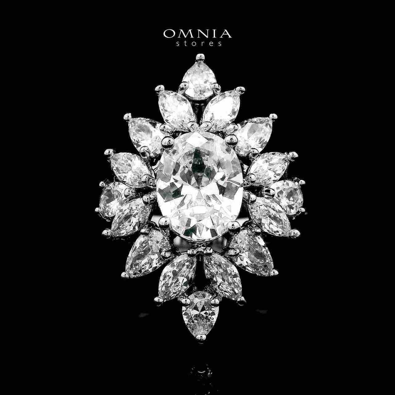 Omnia Dema White Luxury Bridal Full Set in High Quality Zircon Stone Rhodium Plated - OMNIASTORES KSA