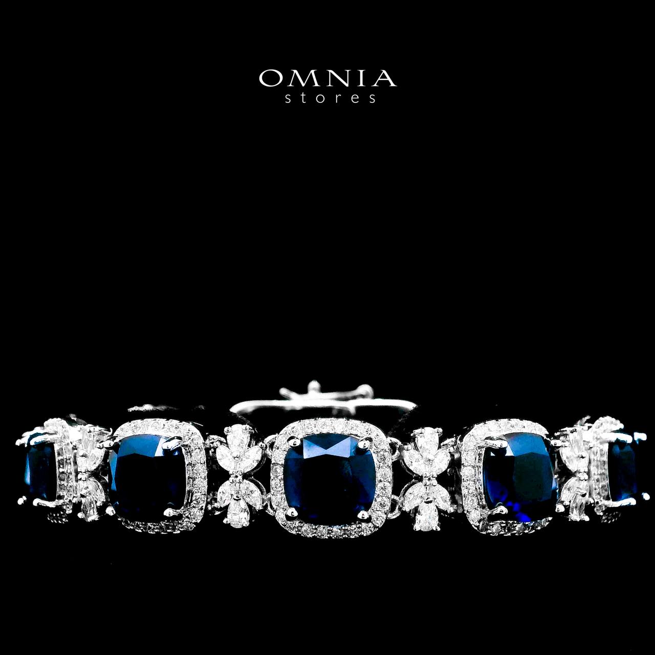 سوار أمنية فجر الأزرق بحجر الزركون عالي الجودة مطلي بطلاء مقاوم للتآكل