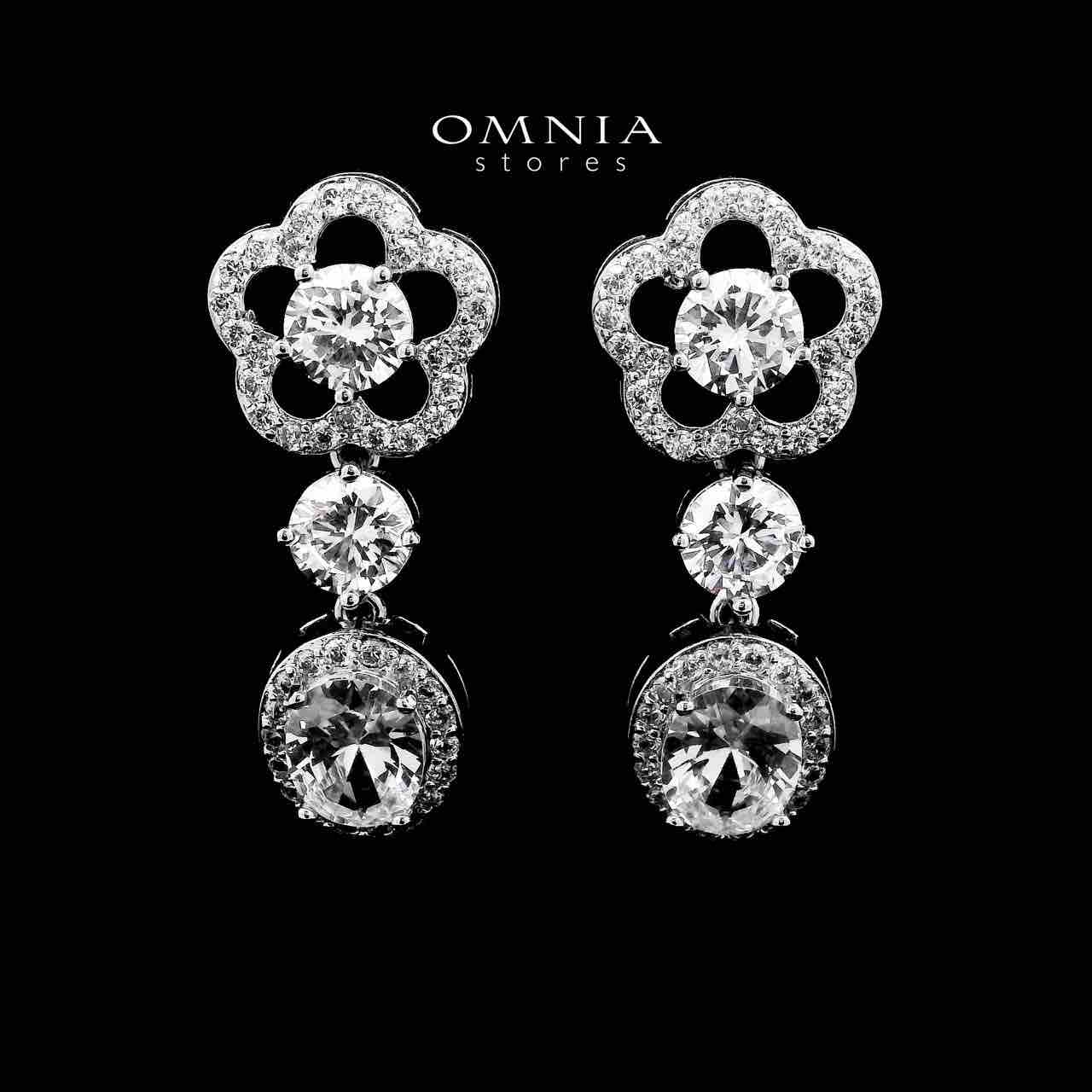 Omnia Esra White Full Set in High Quality Zircon Stone Rhodium Plated - OMNIASTORES UAE
