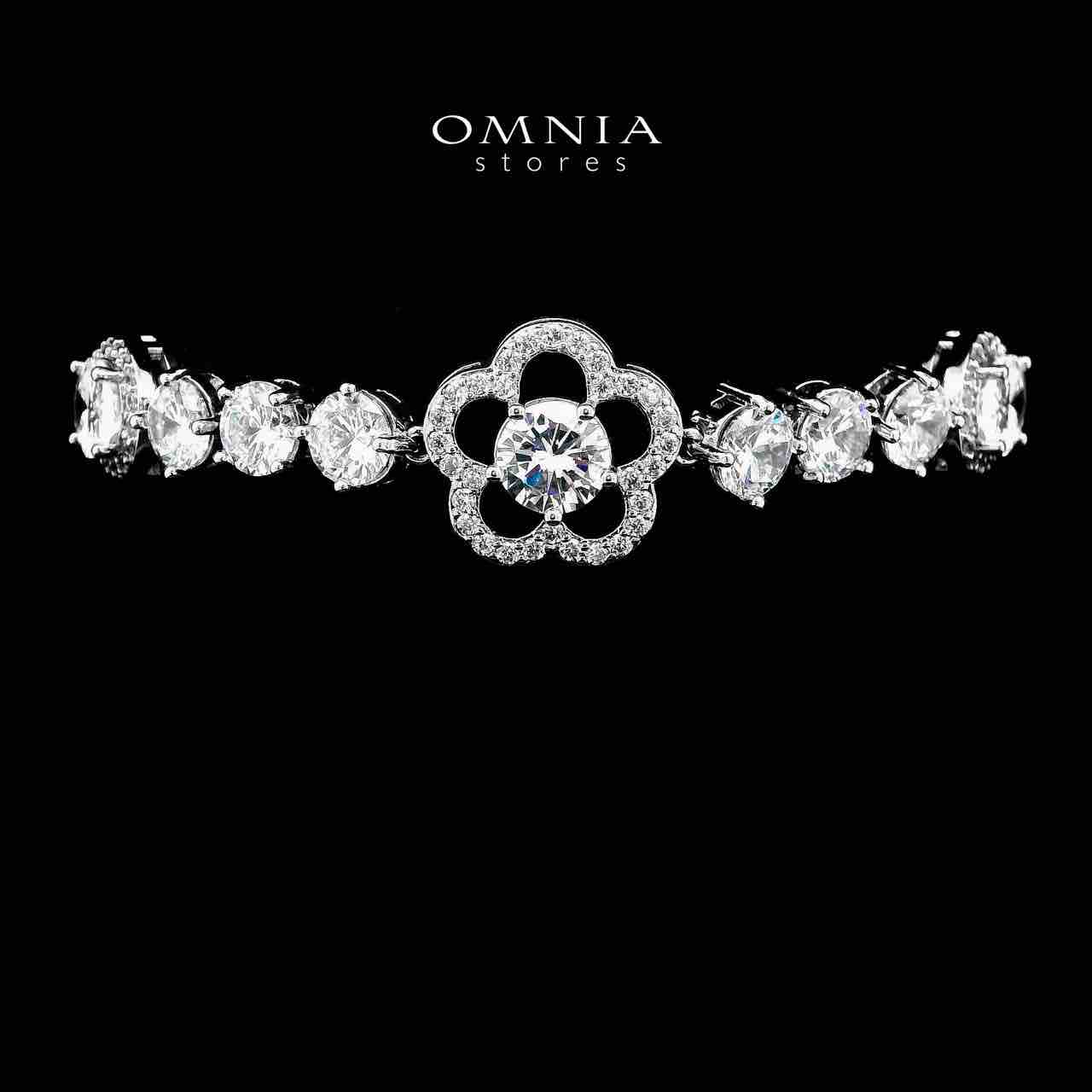 Omnia Esra White Full Set in High Quality Zircon Stone Rhodium Plated - OMNIASTORES UAE