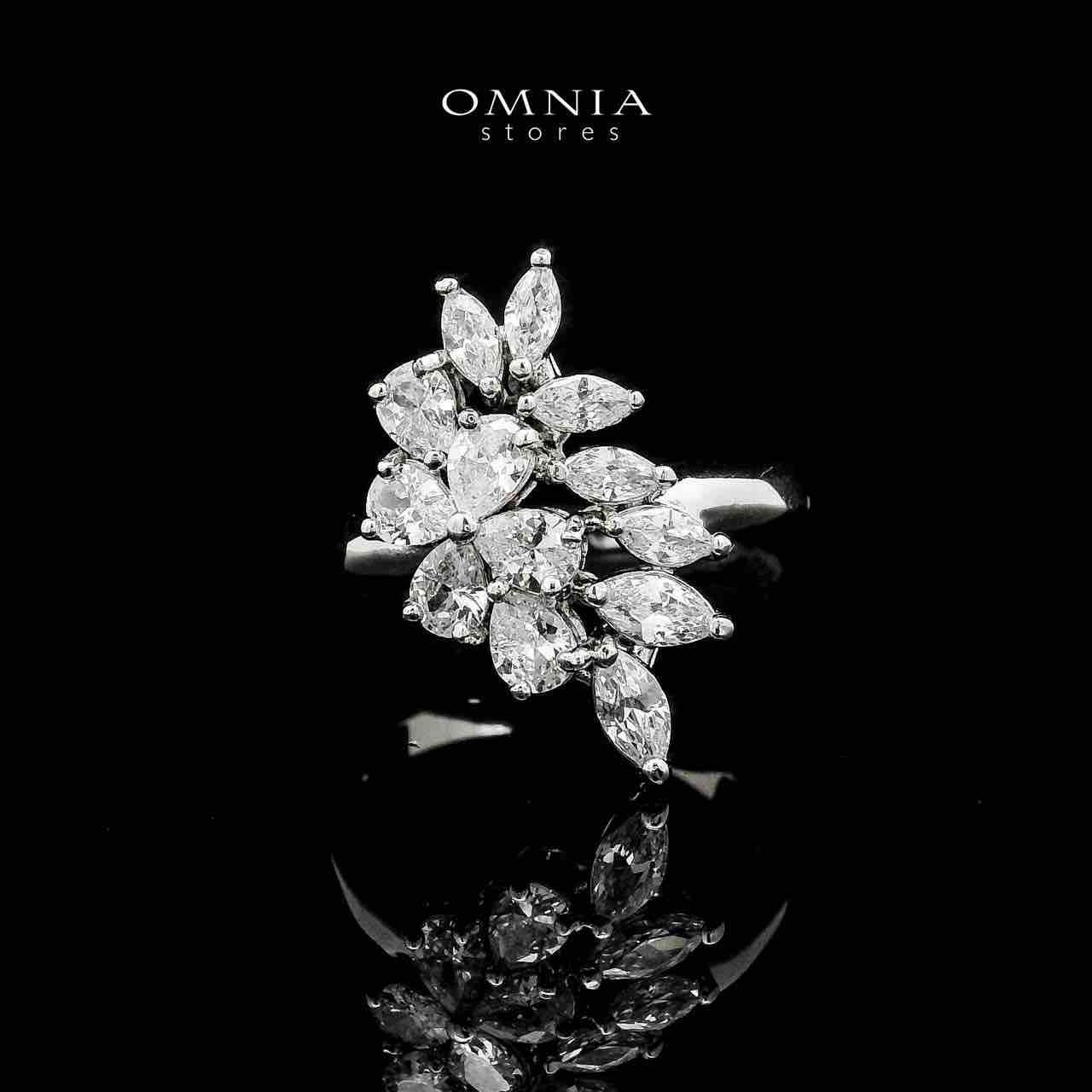 Omnia Fakhira White Bridal Full Set in High Quality Zircon Stone in Rhodium Plated - OMNIASTORES UAE