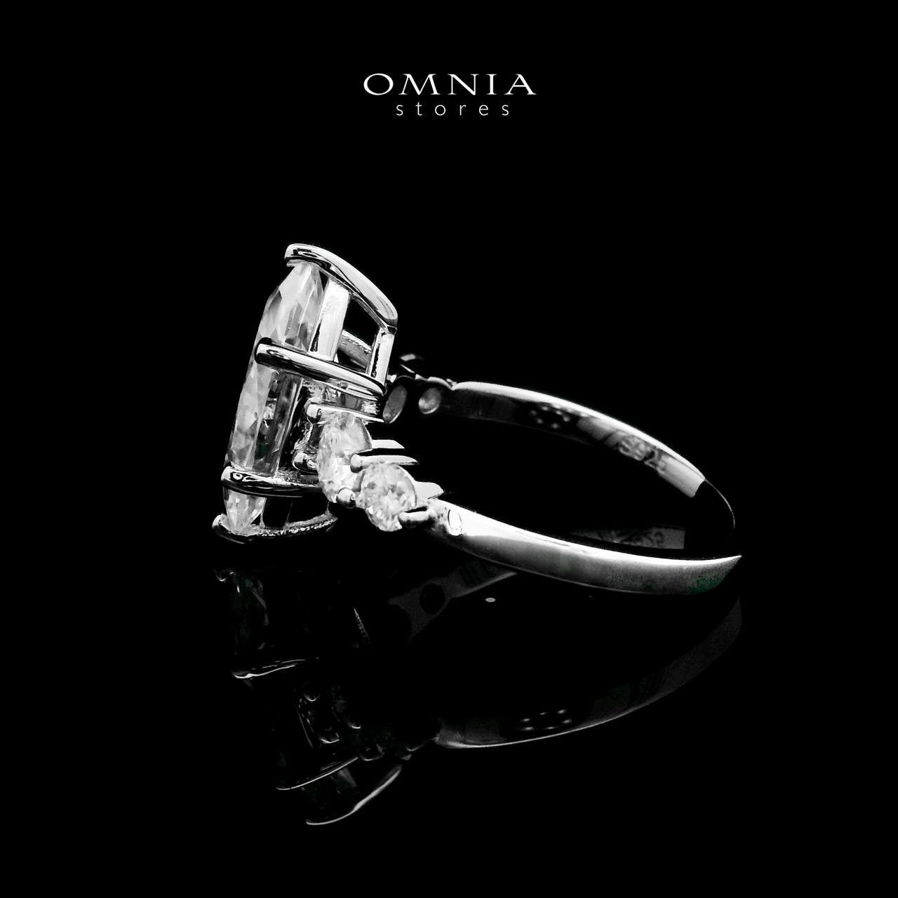 Omnia Hadiya Marquise Moissanite Ring – Certified 925 Sterling Silver Royal Cut