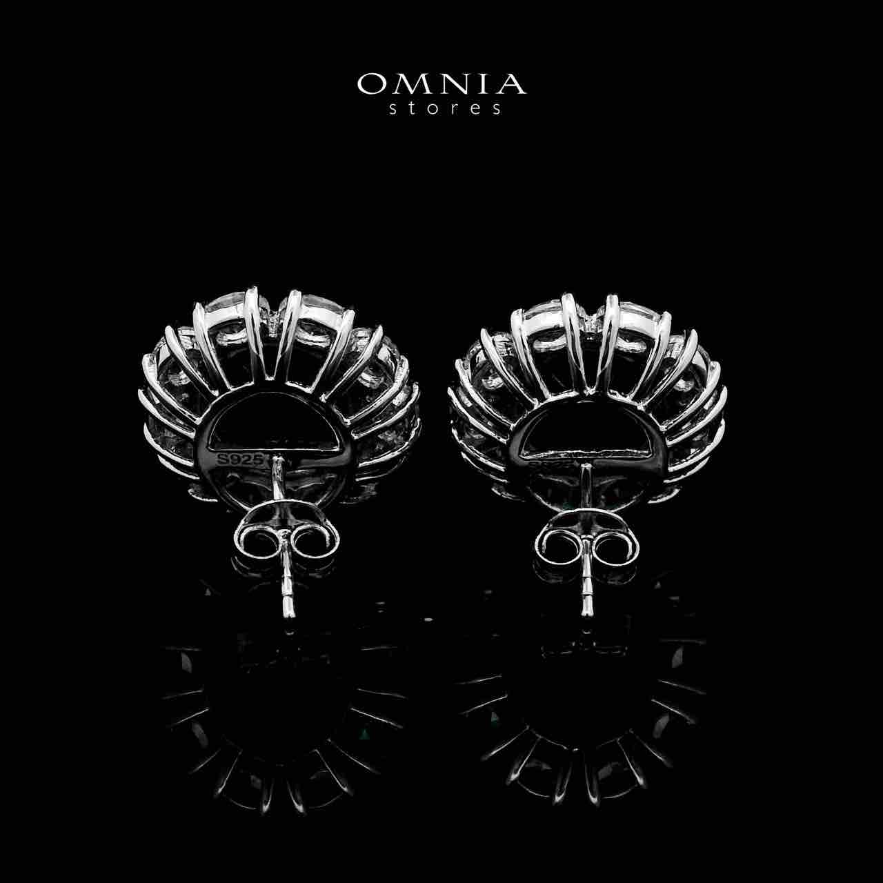 Omnia Jumana Blue Earrings 925 Silver Certified in High Quality Lab Grown Sapphire Stone