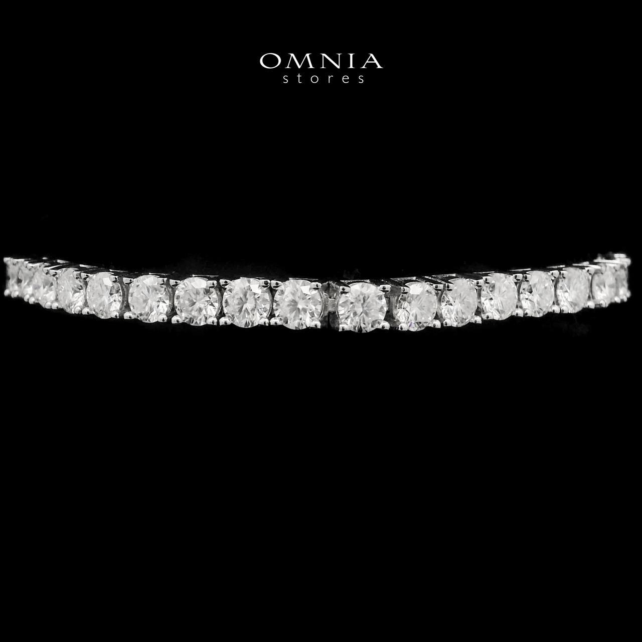 Omnia Mayada Tennis Bracelet 925 Silver in High Quality Moissanite Stone 4mm