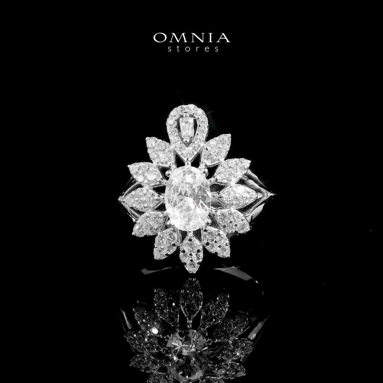 Omnia Nihal White Bridal Full Set in 925 Silver High Quality Simulated Diamonds