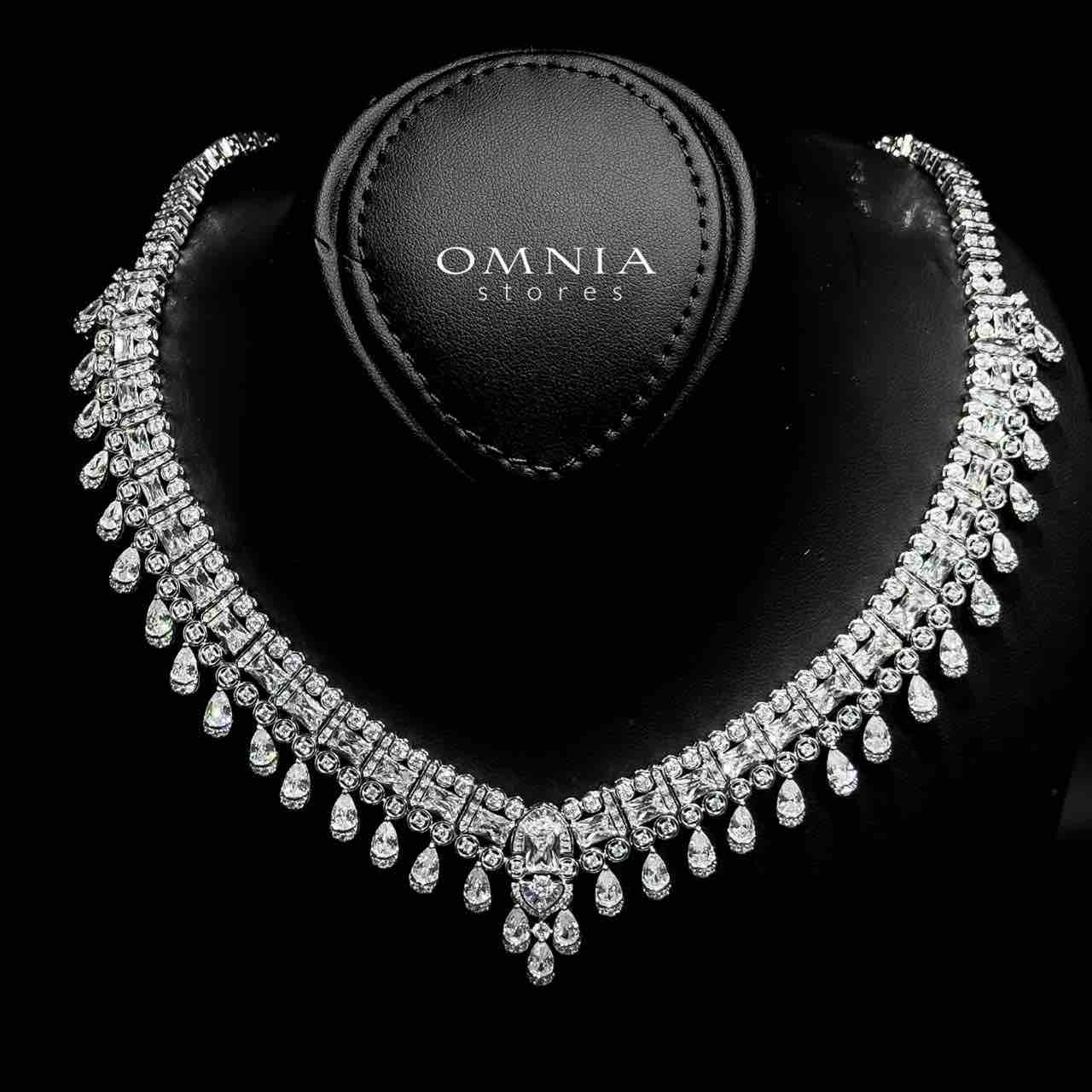 Shimaa White Bridal Full Set in 925 Silver High Quality Simulated Diamonds - OMNIASTORES UAE