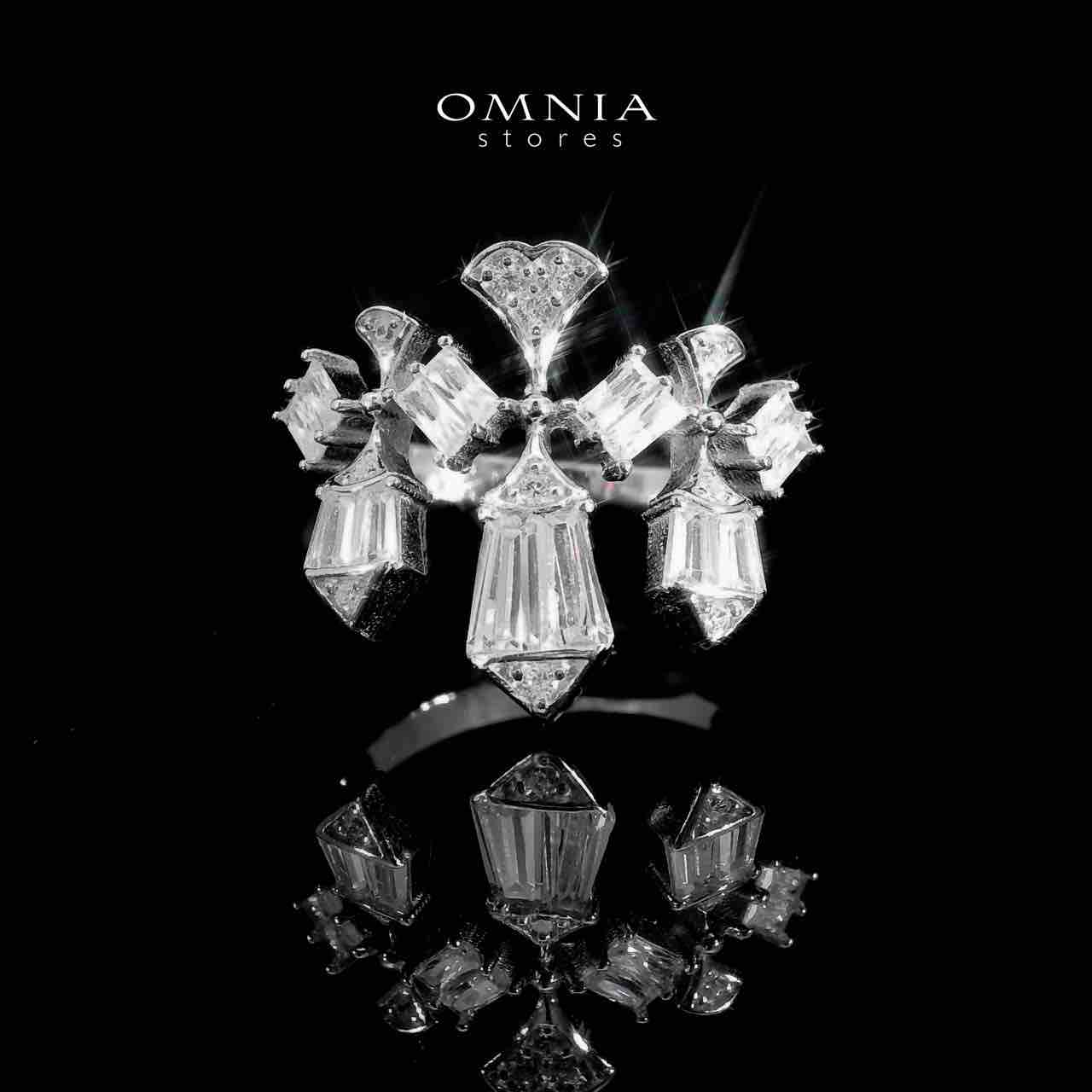 Omnia Noora White Bridal Full Set in 925 Silver High Quality Simulated Diamonds