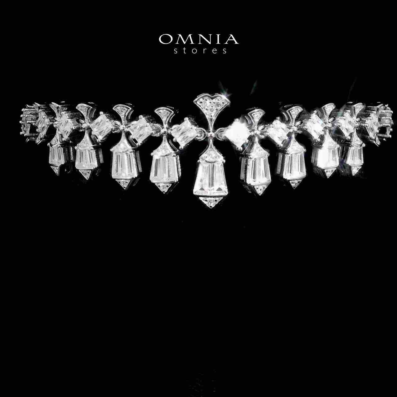 Omnia Noora White Bridal Full Set in 925 Silver High Quality Simulated Diamonds